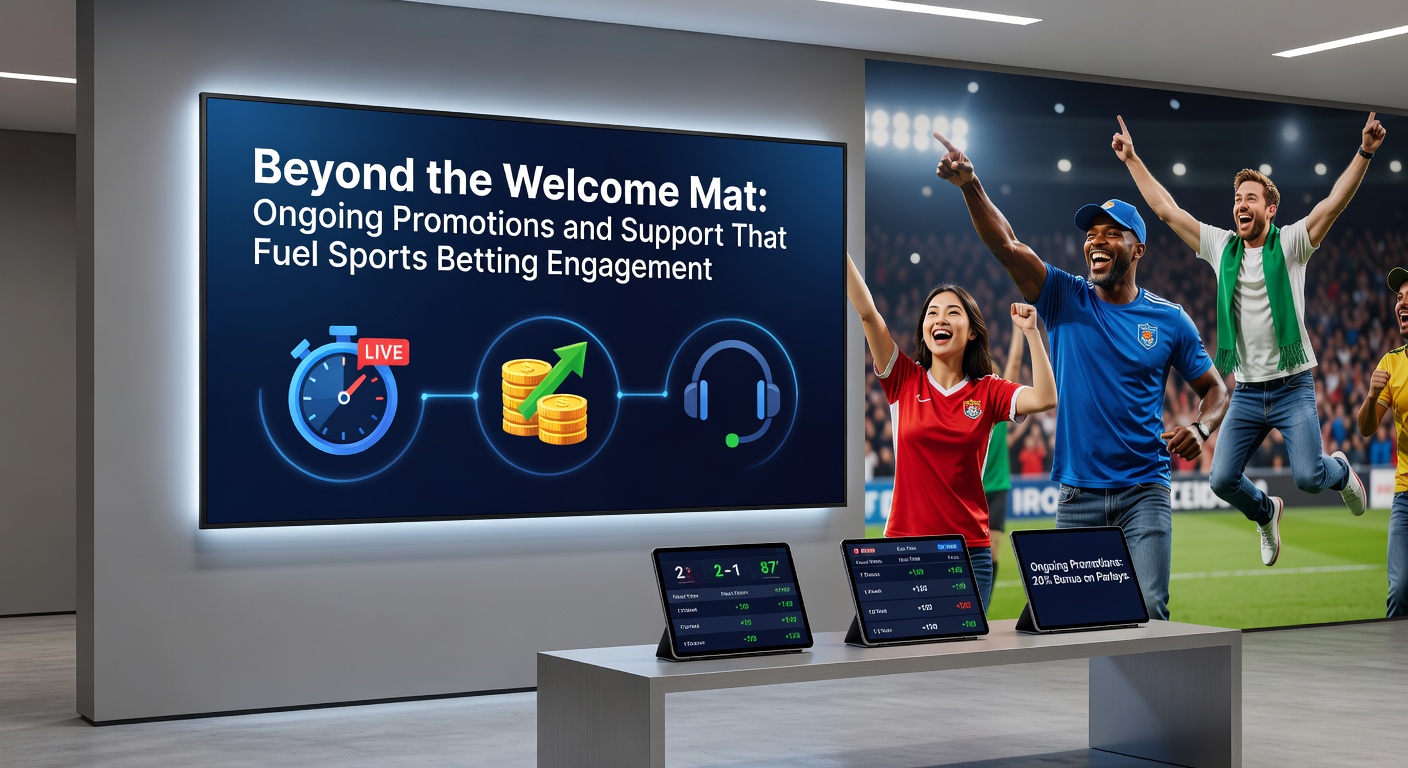 Detaillierte Darstellung von Sportwetten-Promotionen wie Cashback und Free Bets neben einem Support-Chat-Fenster auf einem Tablet